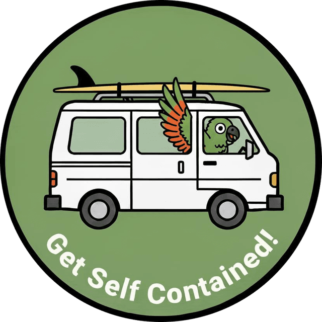 Get Self Contained NZ Logo - Certified self-contained van inspection service in Wanaka, New Zealand